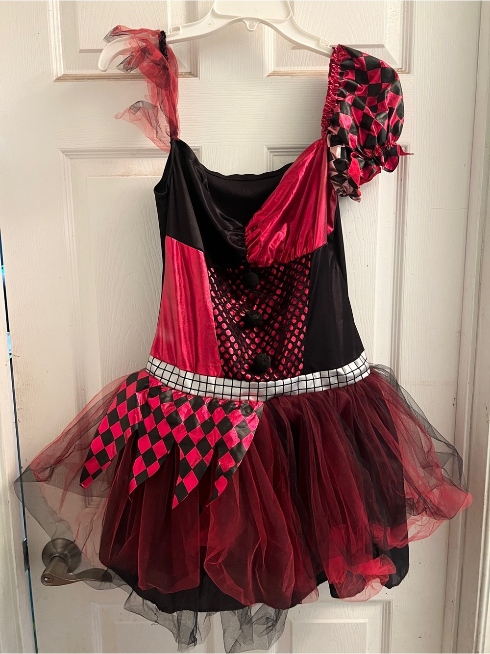 Harlequin Tutu Costume - Black & Red
